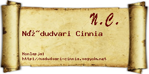 Nádudvari Cinnia névjegykártya